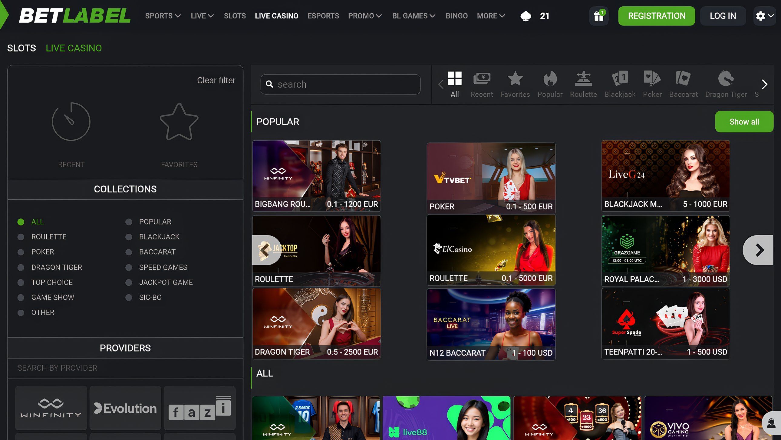 BetLabel desktop screenshot 1